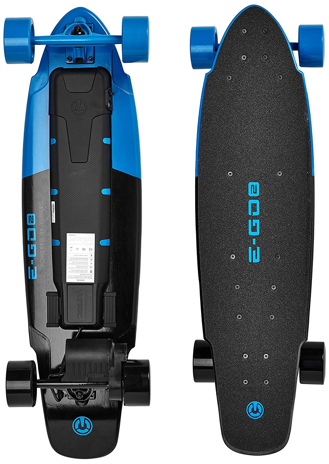 Skateboard électrique Tout Terrain 8 Pouces 2 Roues Motrices - Longboard Neuf, Aluminium Noir
